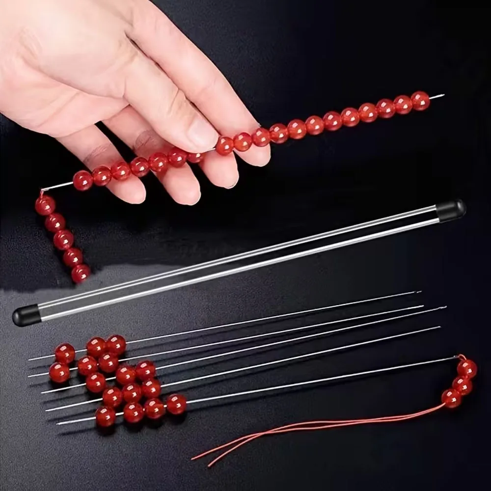 4/5pcs Set of Bead Needles with Side Openings for Easy Threading, Suitable for Handicraft and DIY Bead Making 17cm/6.69inch