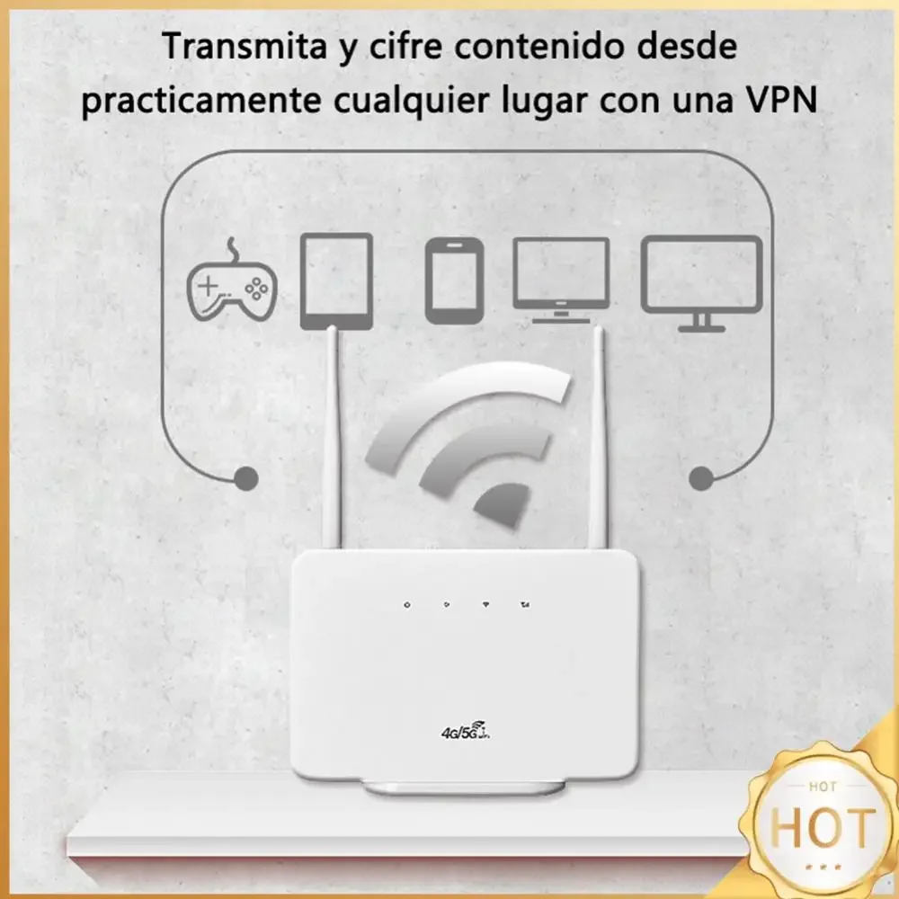 300Mbps 4G LTE CPE Router Modem Wireless Hotspot External Antenna with Sim Card Slot US Plug for Home Travel Work