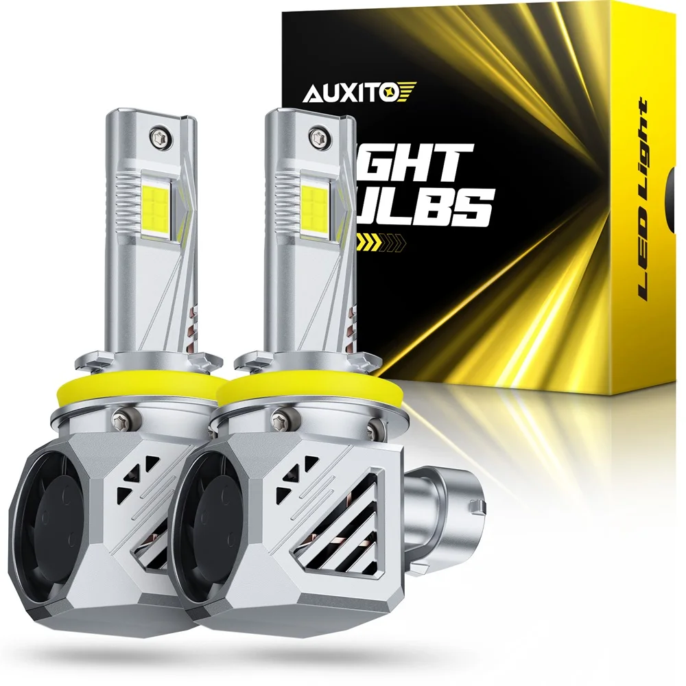 

2 шт. AUXITO Canbus H8 H9 H11 светодиодные фары с вентилятором 80 Вт супер белые без мерцания для BMW E90 Ford Focus MK3 Toyota Verso Volvo