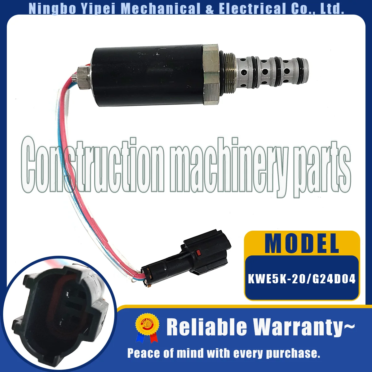 

KWE5K-20/G24D04 SKX5/G24-202 Solenoid Valve For Liugong Kato HD820 Excavator 24V