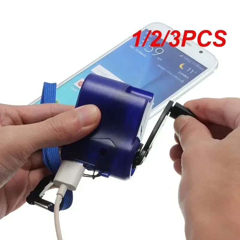 1/2/3PCS Portable USB Emergency Charger Dynamo Hand Crank Charger For Cellphones MP3 Player Hand Power Supply Dynamo Equipment