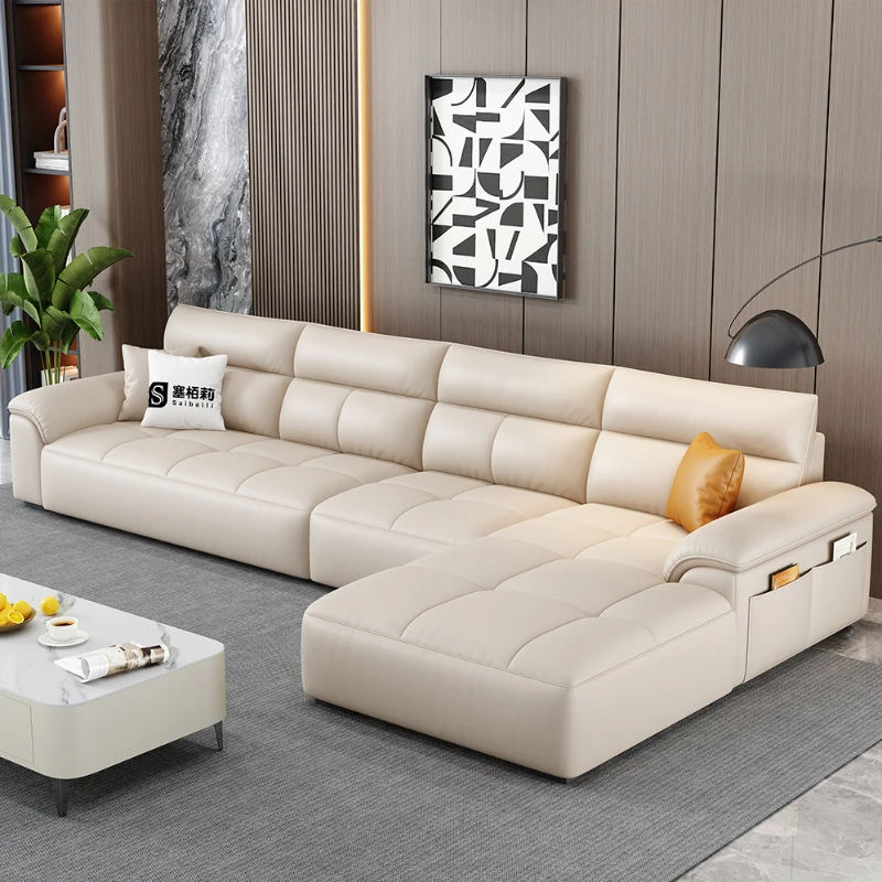 Extendable Design Stretch Living Room Sofa Latex Memory Foam Prefabricated Houses Living Room Sofa Lazy Fluffy Divani Furniture