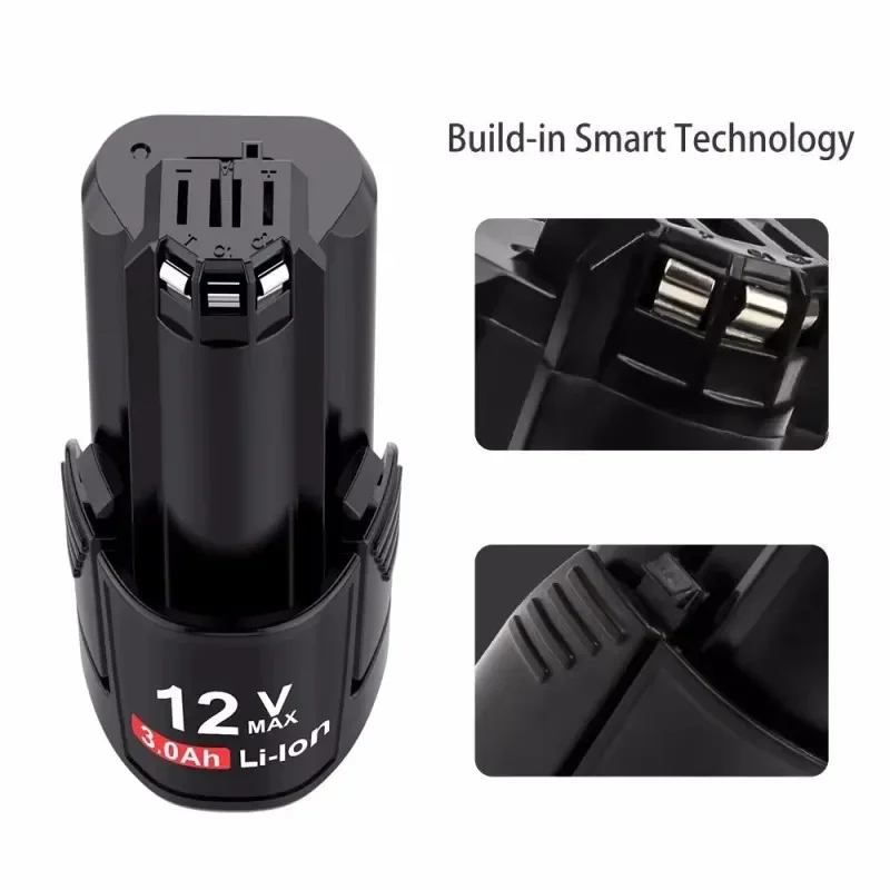 For Bosch Lithium-Ion Rechargeable Battery, 12V/10.8V charger 3000mAh BAT411.BAT 411A.BAT412.BAT412A.BAT413.