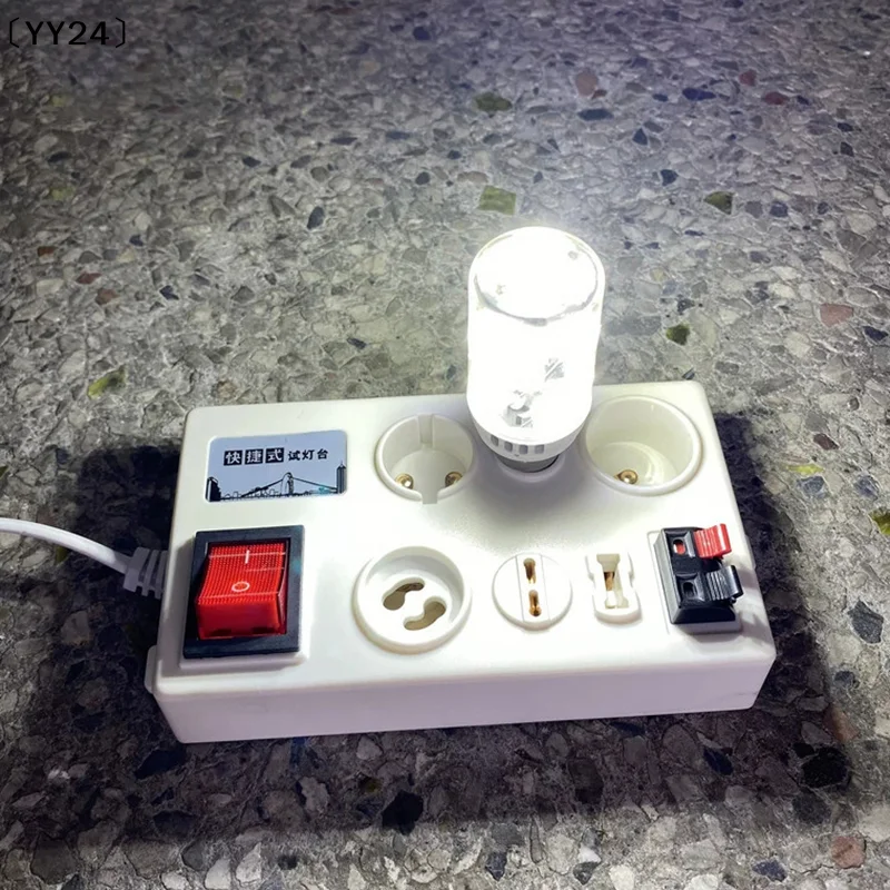 Probador de bombillas LED para E27/B22/E14/GU10/G4-G9, probador multiusos, probador de voltaje eléctrico LED〔YY24〕