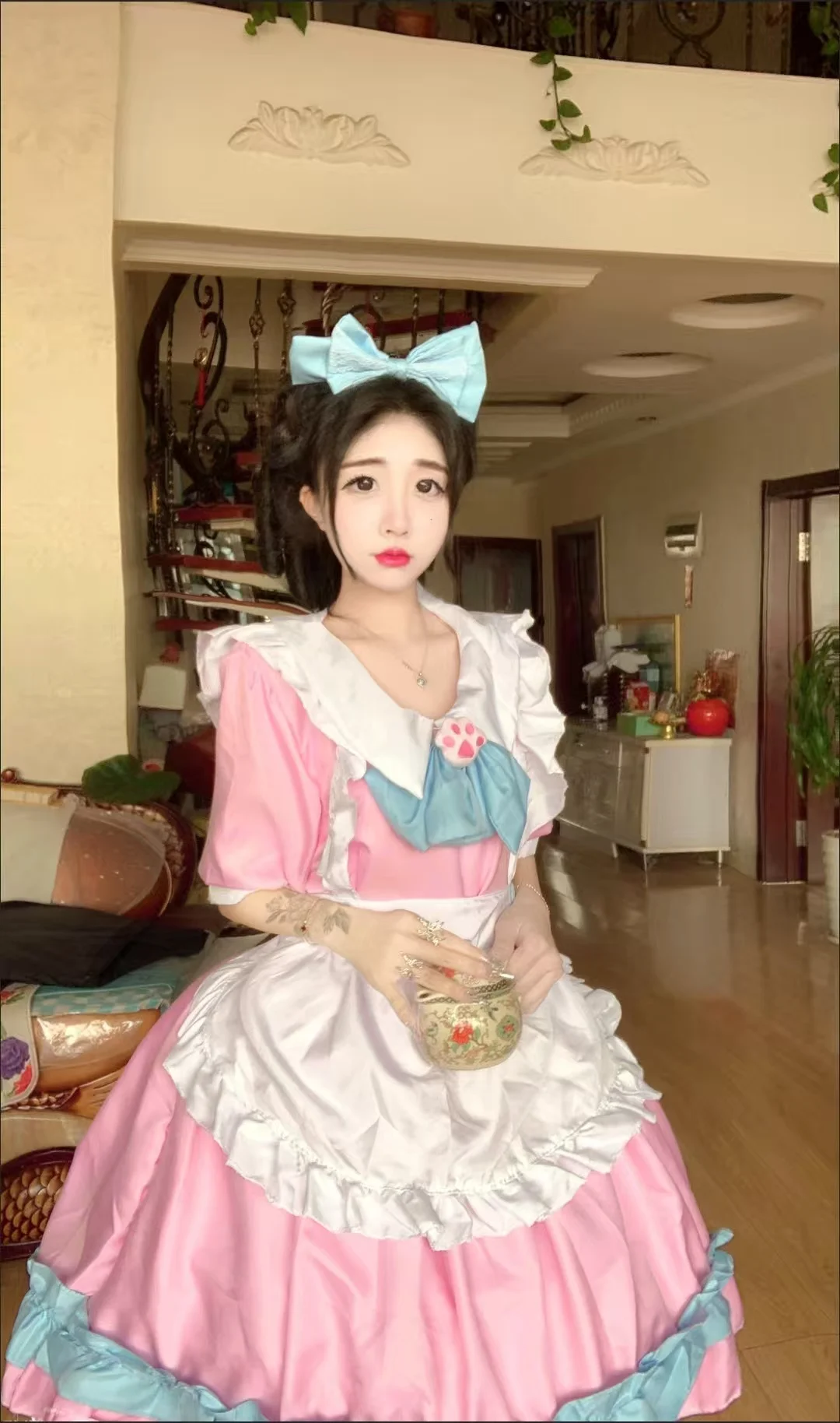 

Lovelive cosplay costume anime maid outfit Lolita women's suit dress suitable for Halloween and Christmas