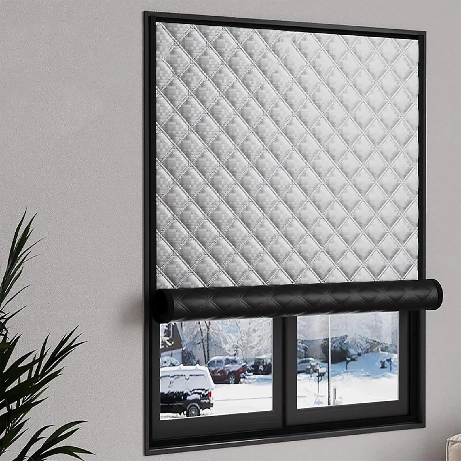 39x71in Winter Warm Curtainssealed Windows Cover Insulated Roll-Up Window Blanket Thick Windproof Window Curtain Thermal Curtain