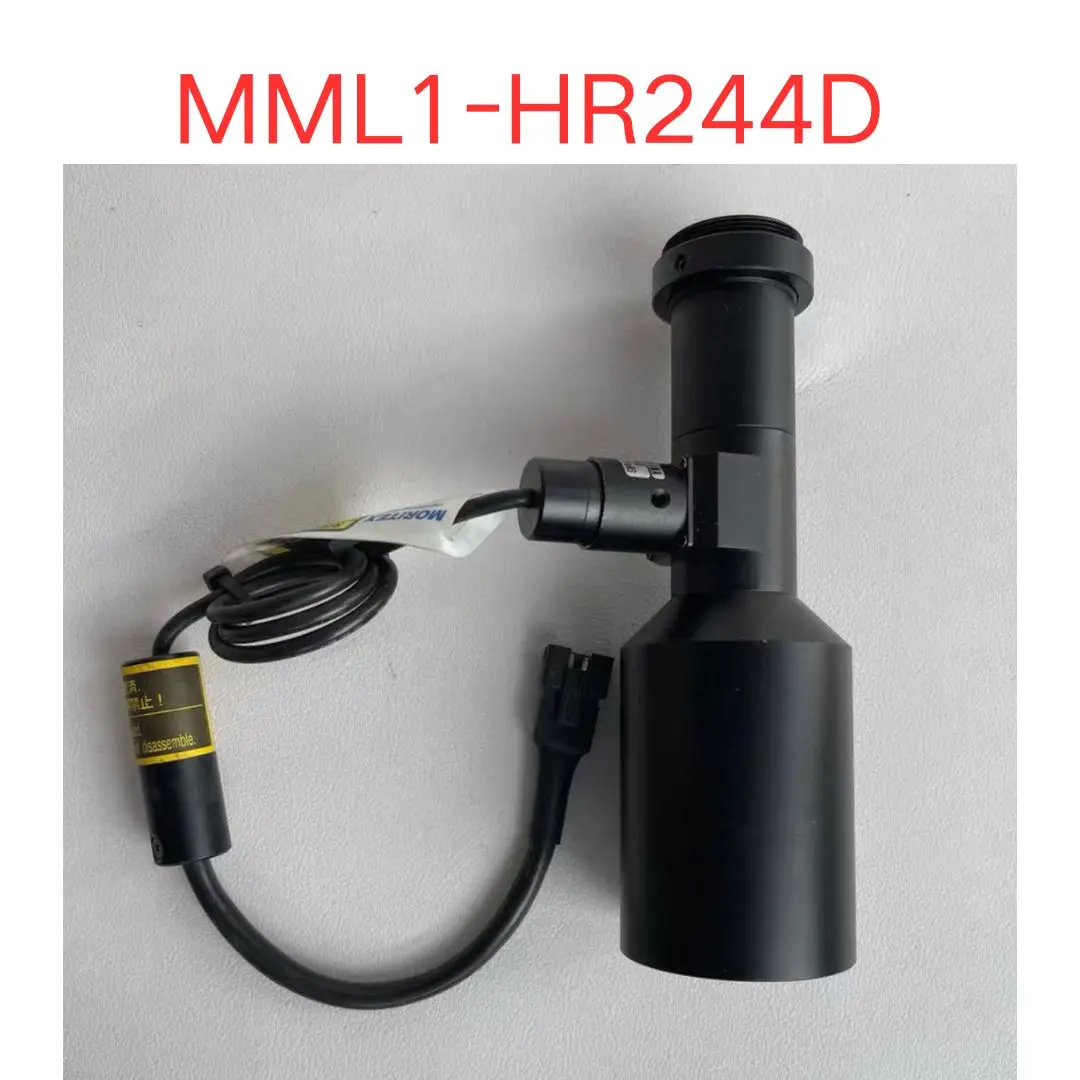 used MML1-HR244D high-resolution coaxial optical telecentric lens C port target surface size 2/3 test OK Fast shipping