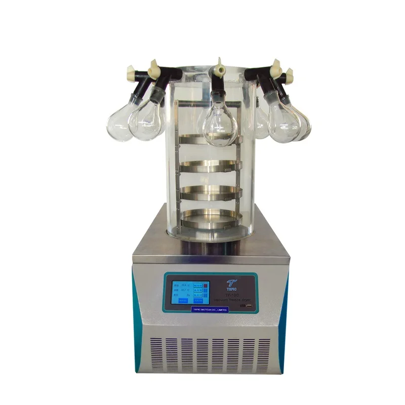 Small Lyophilizer Vegetable Fruit Mini Vacuum Freezer Dryer Medicinal Materials Experimental Freeze Drying Machine