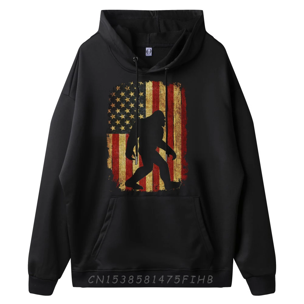 Vintage US Flag Bigfoot Hide and Seek Champion Bigfoot XS Graphic Sweatshirts Luxury Designer Gift