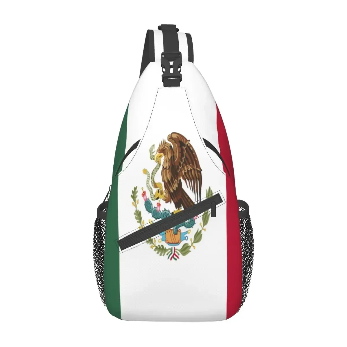 Men Shoulder Bag Mexico Flag Crossbody Bag for Women Anti Theft Chest Bag Short Trip Messenger Bag