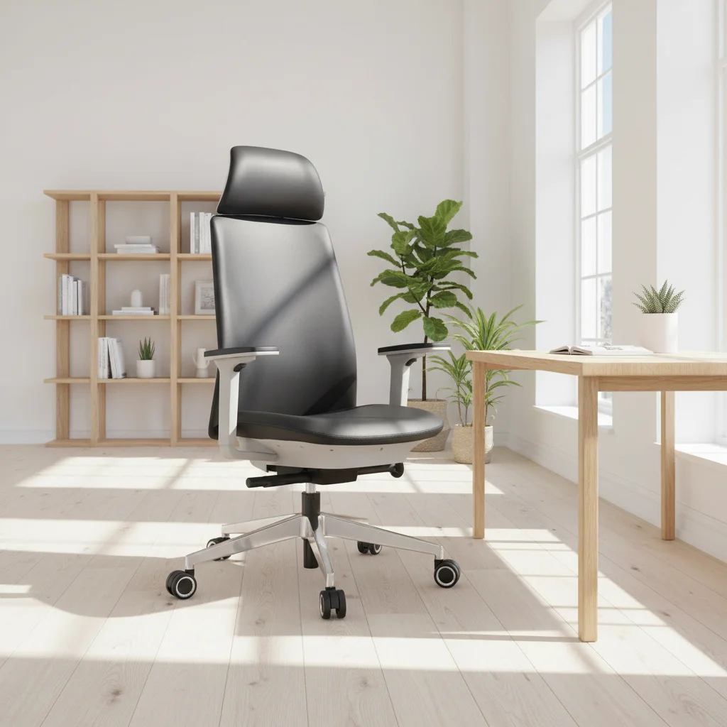 2026 Modern High Back 3D Activity Leather Executive Boss Computer Chair Office Conference Chair with Genuine Leather Armrestspro