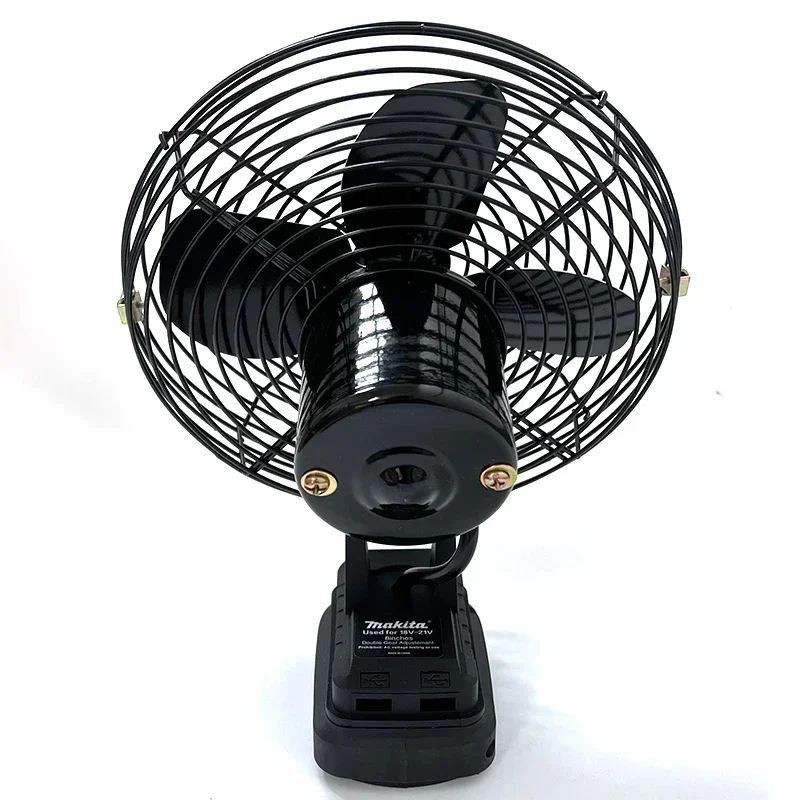 Makita Camping Fan 8 Inches Wireless Outdoor Fishing Desktop Portable Metal Fan Strong Wind Fan Fit Makita 18V 20V Battery