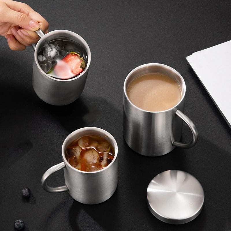 

Tea Cup Double Wall Insulated Water Cup Home Outdoor Camping Hiking Picnic Tea Cup Coffee Mug Cocktail Set