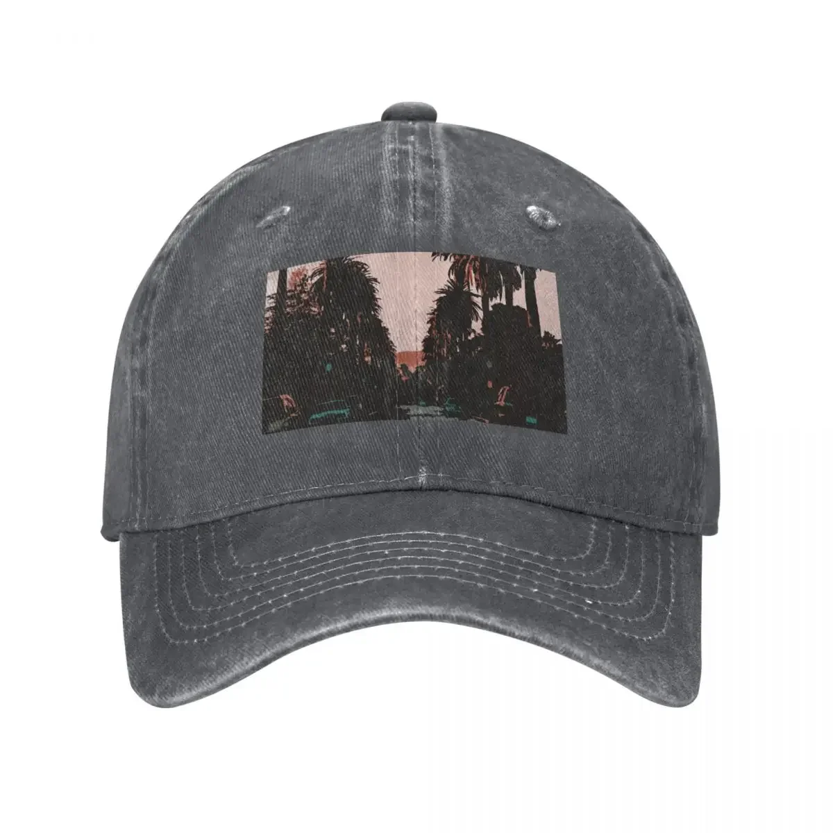 Pastel California - Palm Trees Baseball Cap derby hat Designer Hat Hat Man Luxury Luxury Man Men's Luxury Women's