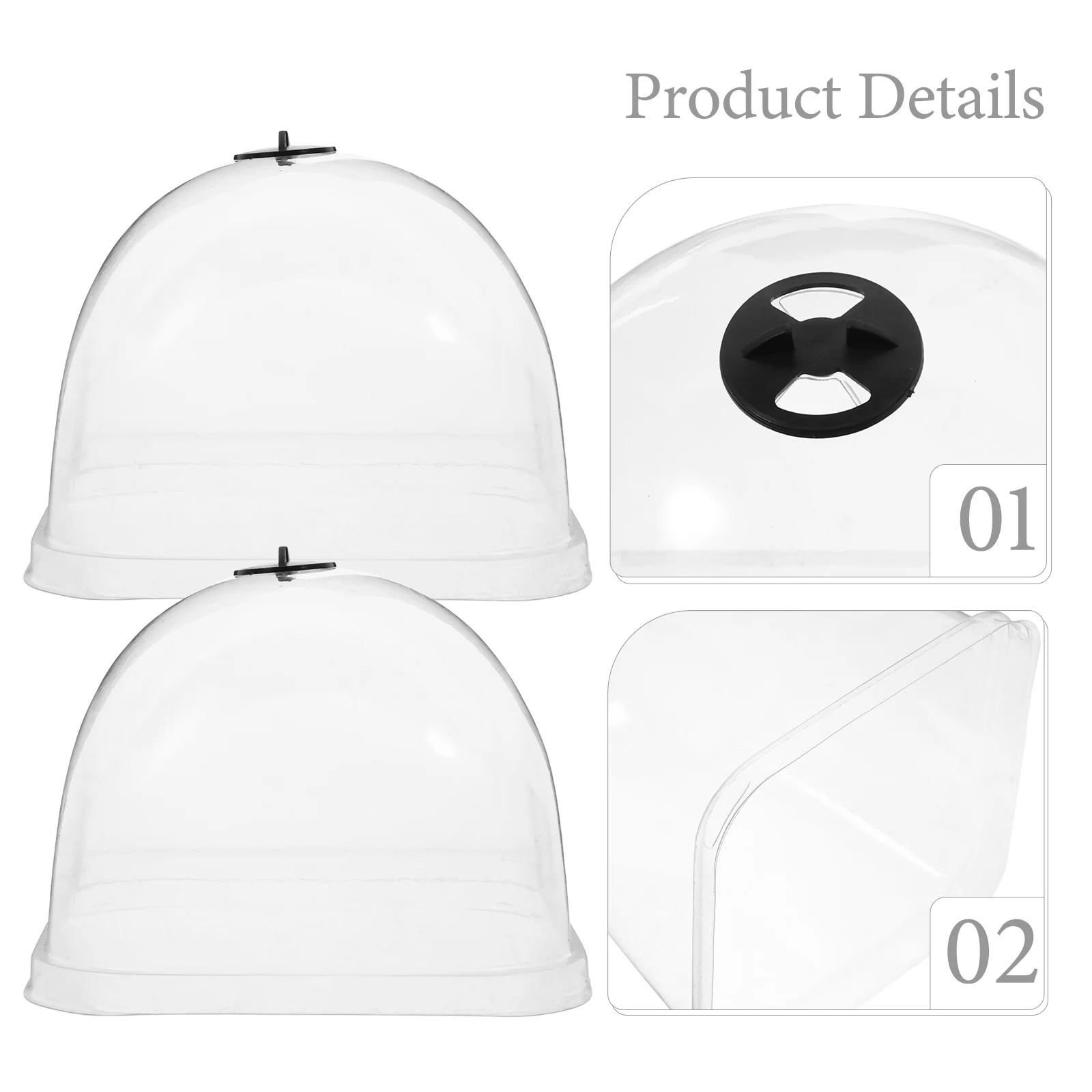 

10pcs Humidity Dome For Plants Clear Plastic Garden Dome Frost Protection Cover Breathable Plant Cloche Seed Starting Outdoor