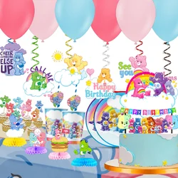Care Bears Theme gender reveal Party Decorations Set Cake Topper Latex Balloons Banner Princess Girl Party Supplies Decoration