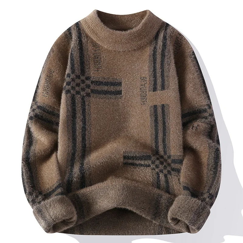 

Hot Sell Autumn Winter New Turtle Neck Sweater Men Thick Knit Pullover Trendy Male Top Clothing