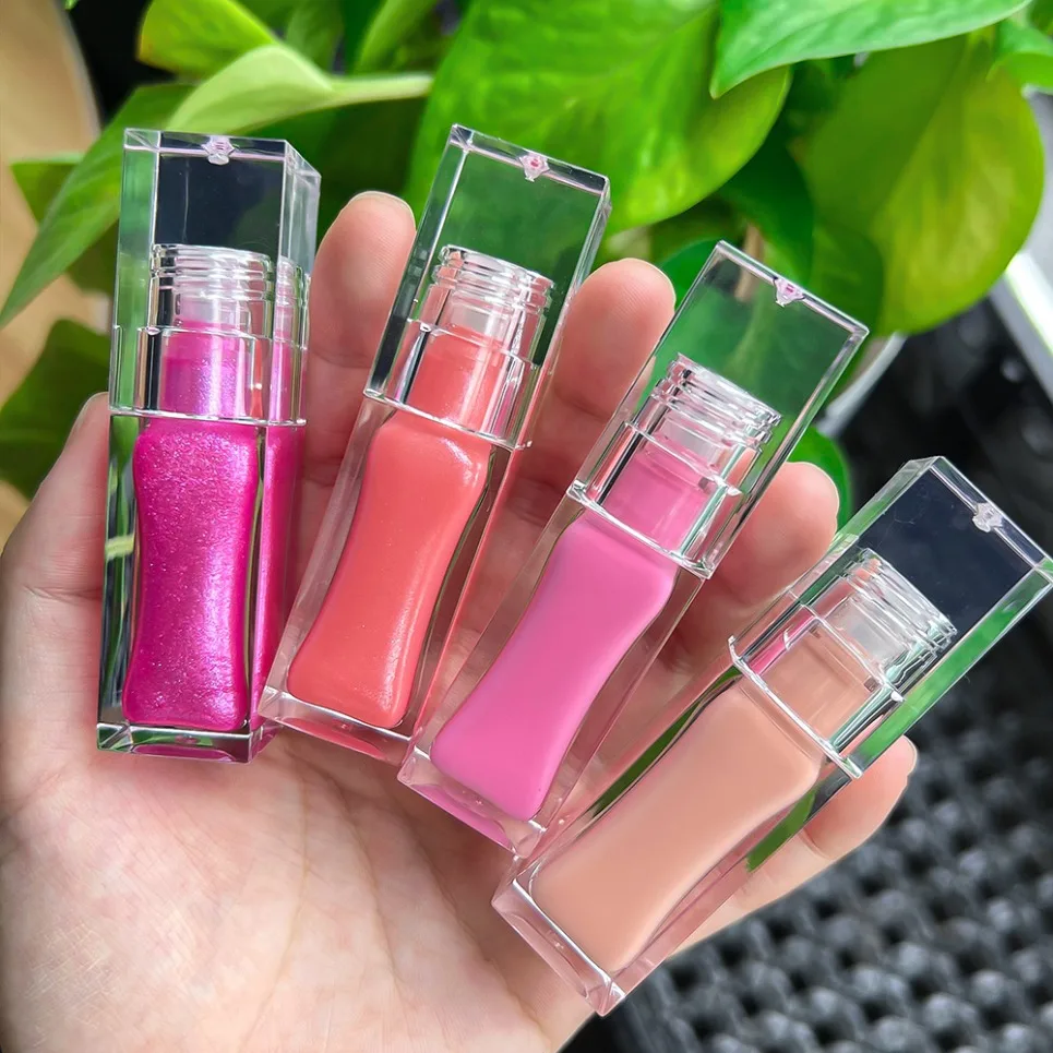 Veganistische vochtinbrengende lipgloss Private Label Clear Lipgloss Waterdichte matte vloeibare lippenstift Aangepast logo Make-up groothandel
