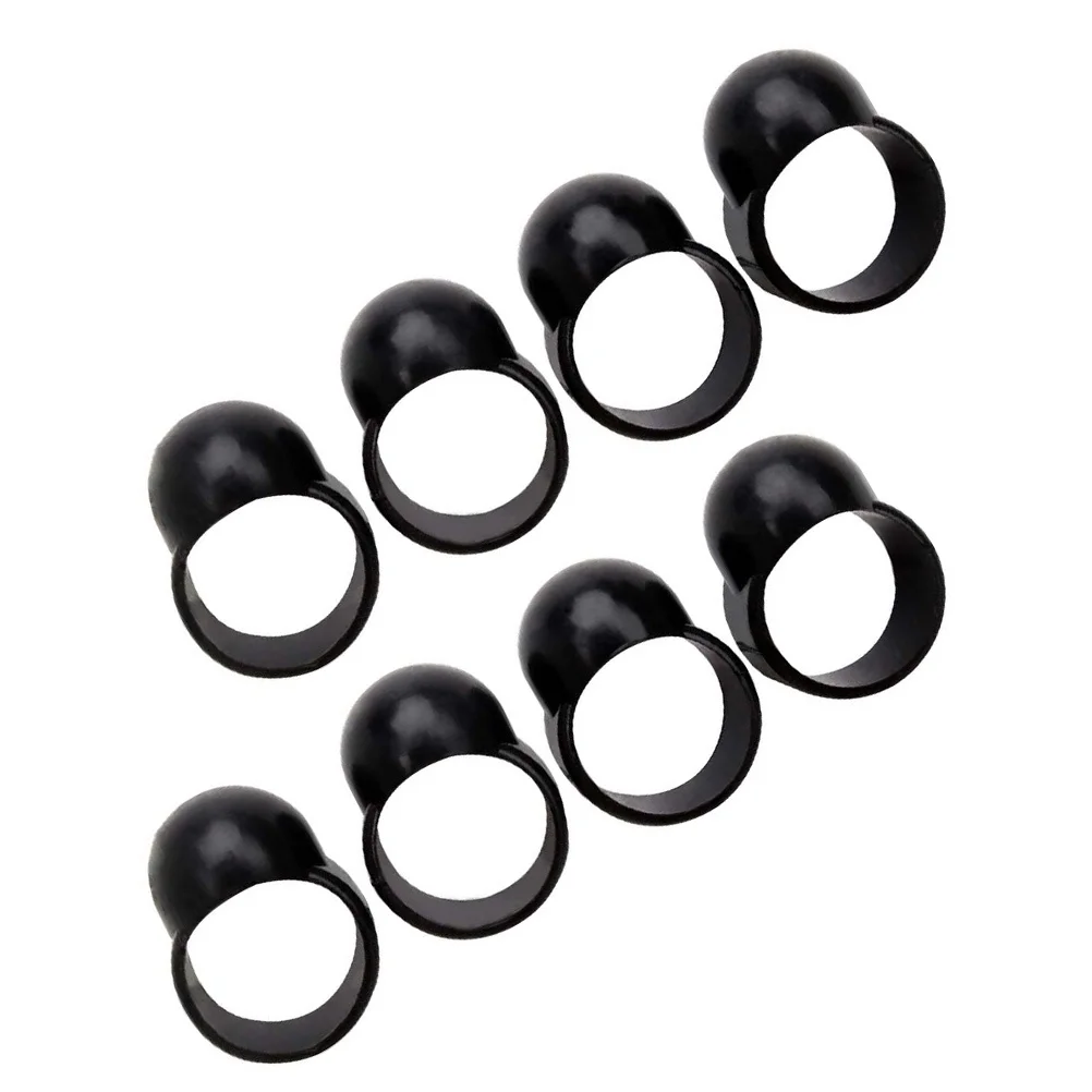 8Pcs Tongue Drum Finger Covers Silicone Knocking Tool Noise Reduction Percussion Instrument Accessories Finger Sleeves Black