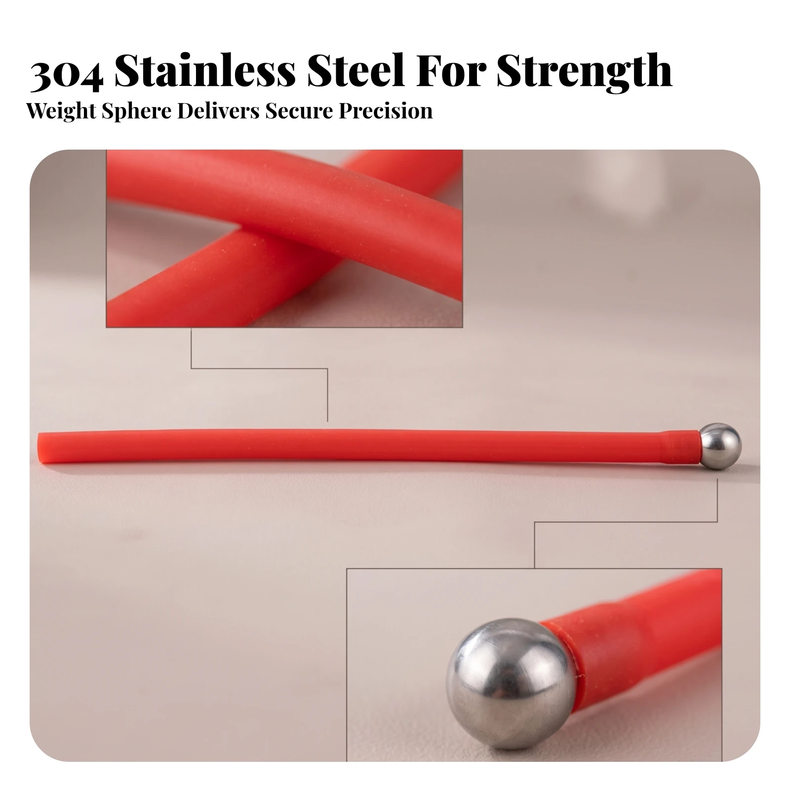 Silicone Tube with Metal Ball Stainless Steel Flexible Silicone Hose Hardware Piece Lightweight