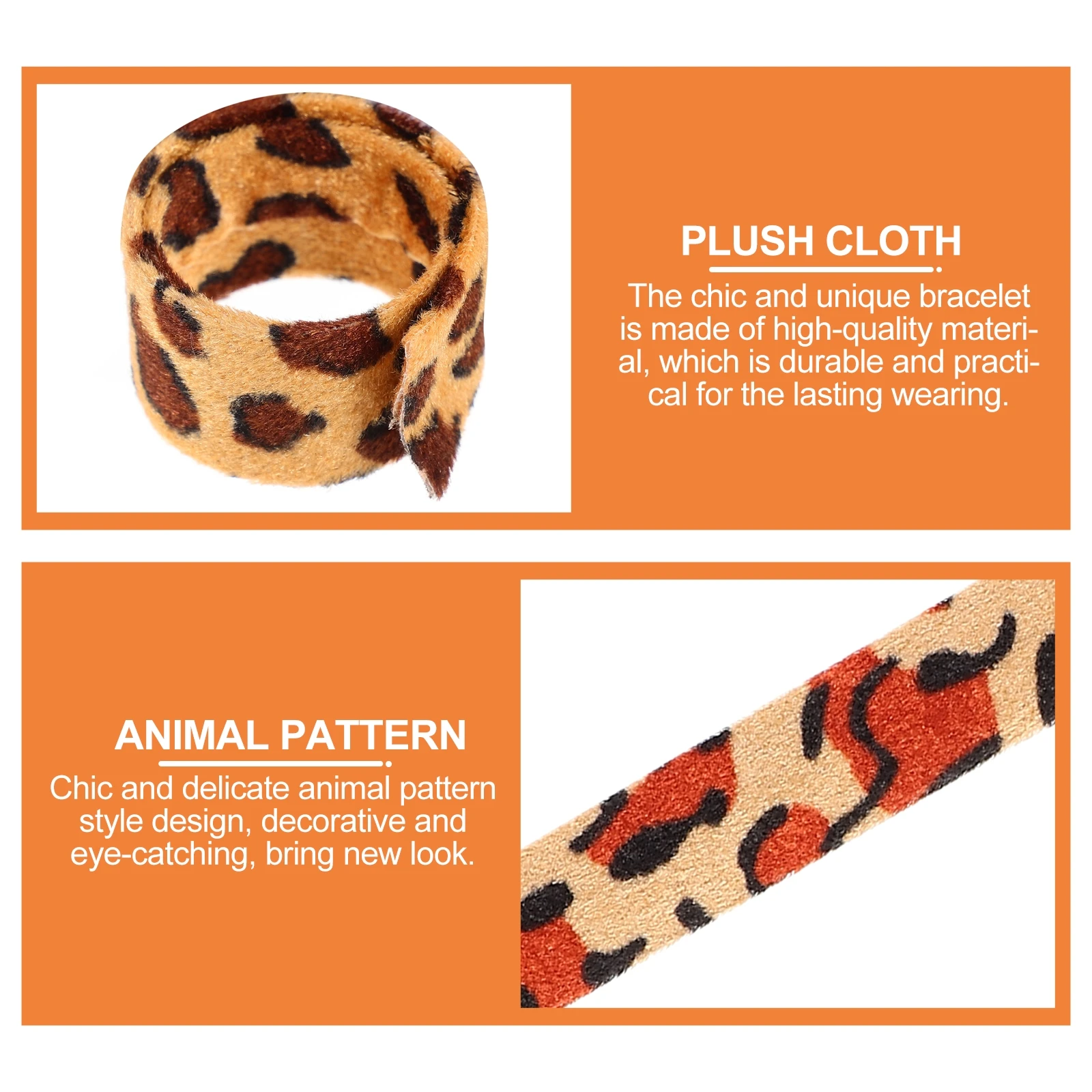 

12Pcs Fashion Leopard Print Slap Bracelet Zebra Style Wristband for Special Occasions