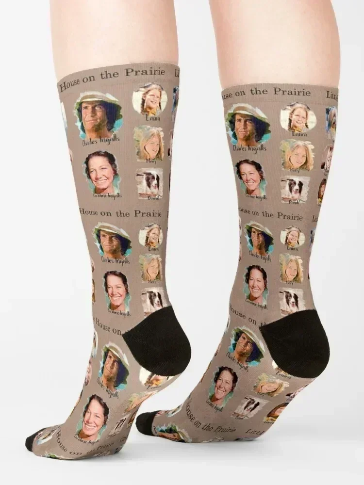 Ingalls Family Little House on the Prairie Socks basketball compression floor Lots Men's Socks Luxury Women's