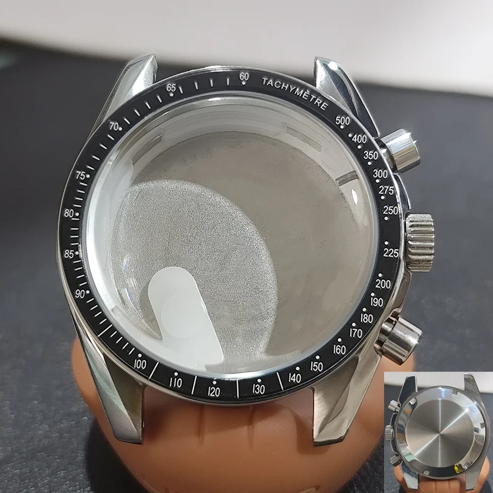 

VK63 Case Moon Watch 39.7MM Case Moon Pattern Back Chronograph Metal Material Fits Speed Master VK64 Case vk64 Watch Cases ﻿