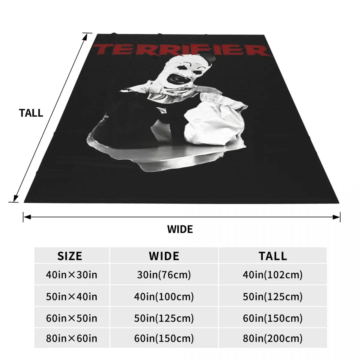 The Terrifier Art The Clown Flannel Blanket Super Soft Bedding Throws for Living Room Picnic Street Trend Bedspread Sofa Cover