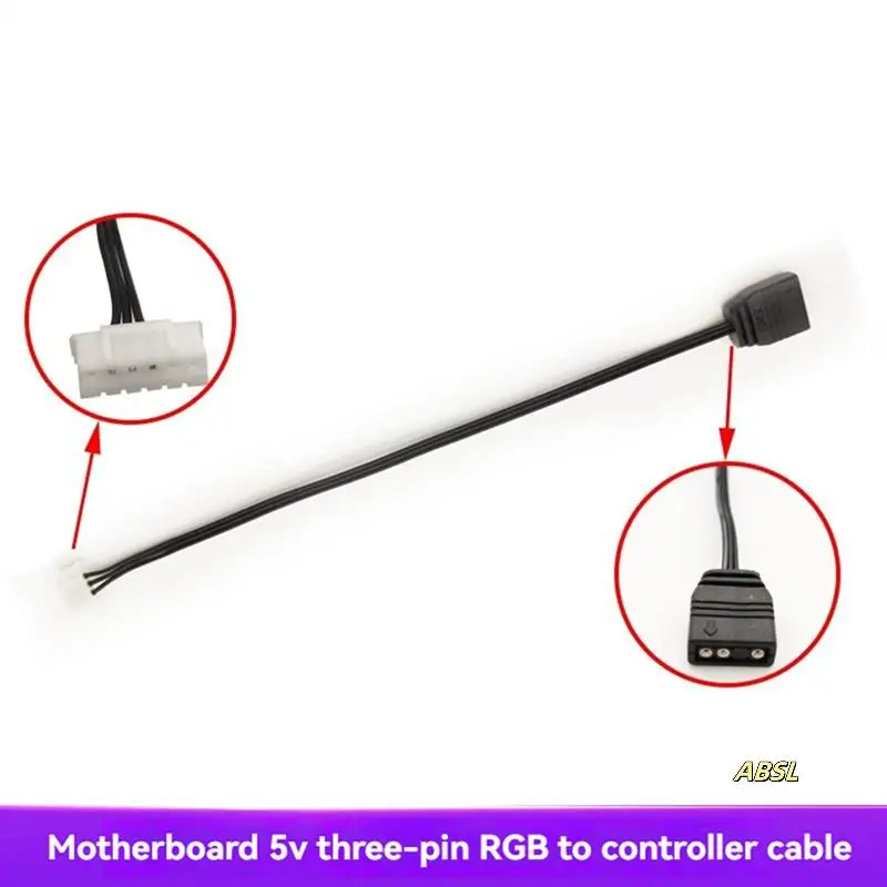 5V 3-Pin To 6 Pin Cable For Coolmoon Fan Controller For Coolmoon Fan Controller Adaptor Connector