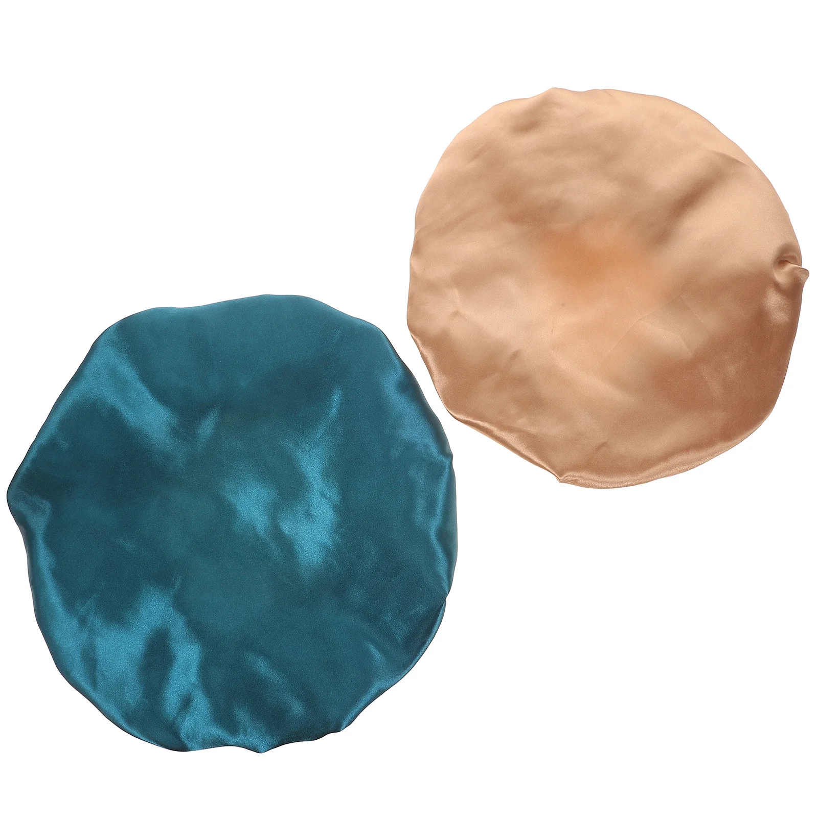 

2 шт. атласный спальный чепчик, легкий, приятный для кожи чепчик для волос для женщин, регулируемый влагоудерживающий салон, спа-ванна