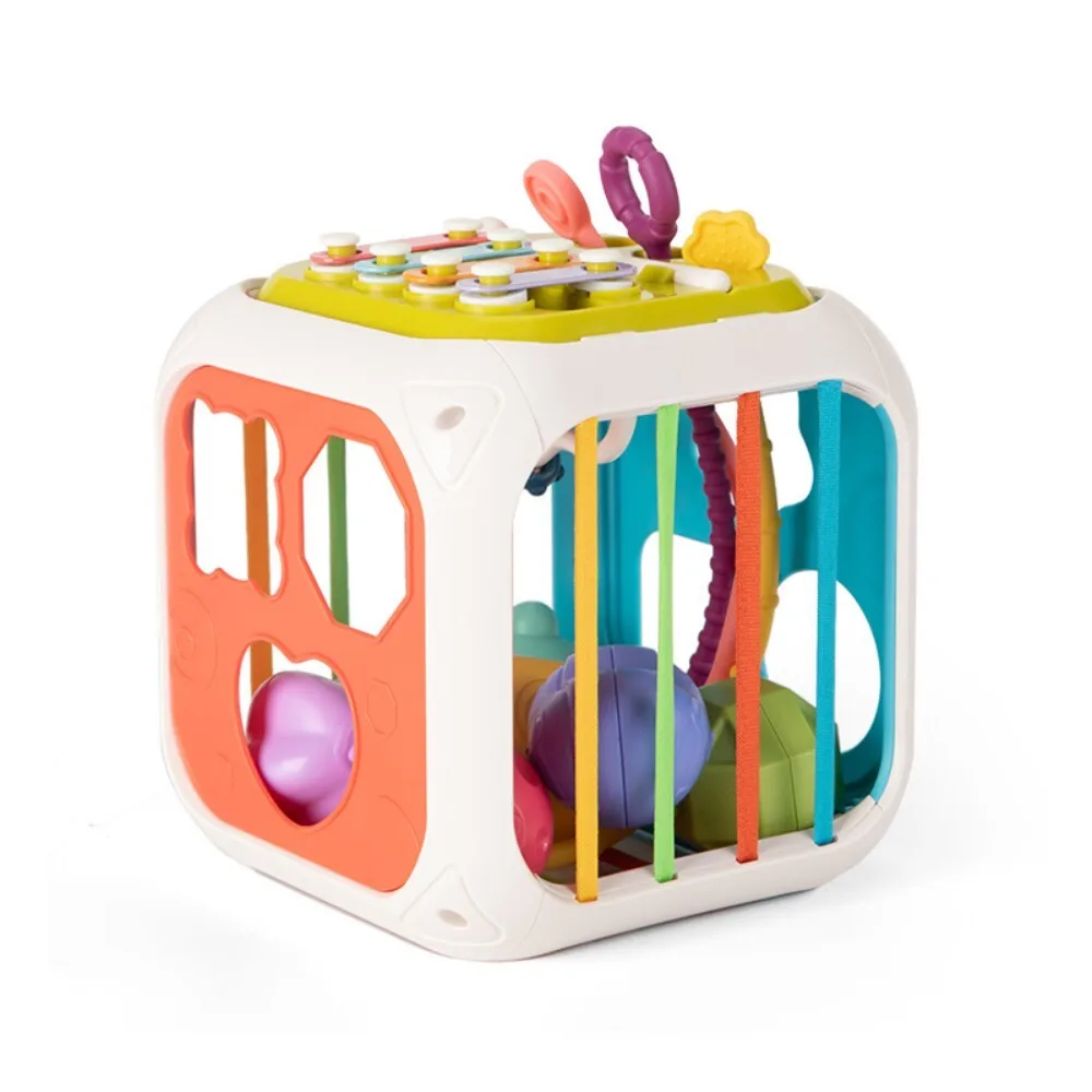Baby Activity Center Musical Knocking Piano Stacking Toy for Infants 0 1 Year Old Educational Grasping Cognitive Development Toy