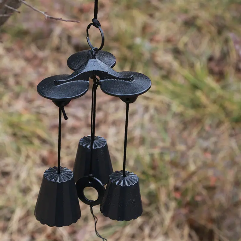 Trio High School Bass Iron Outdoor Wind Chime Scenic Area Japanese Ancient Style Decorative Courtyard Door Pendant Room Decor