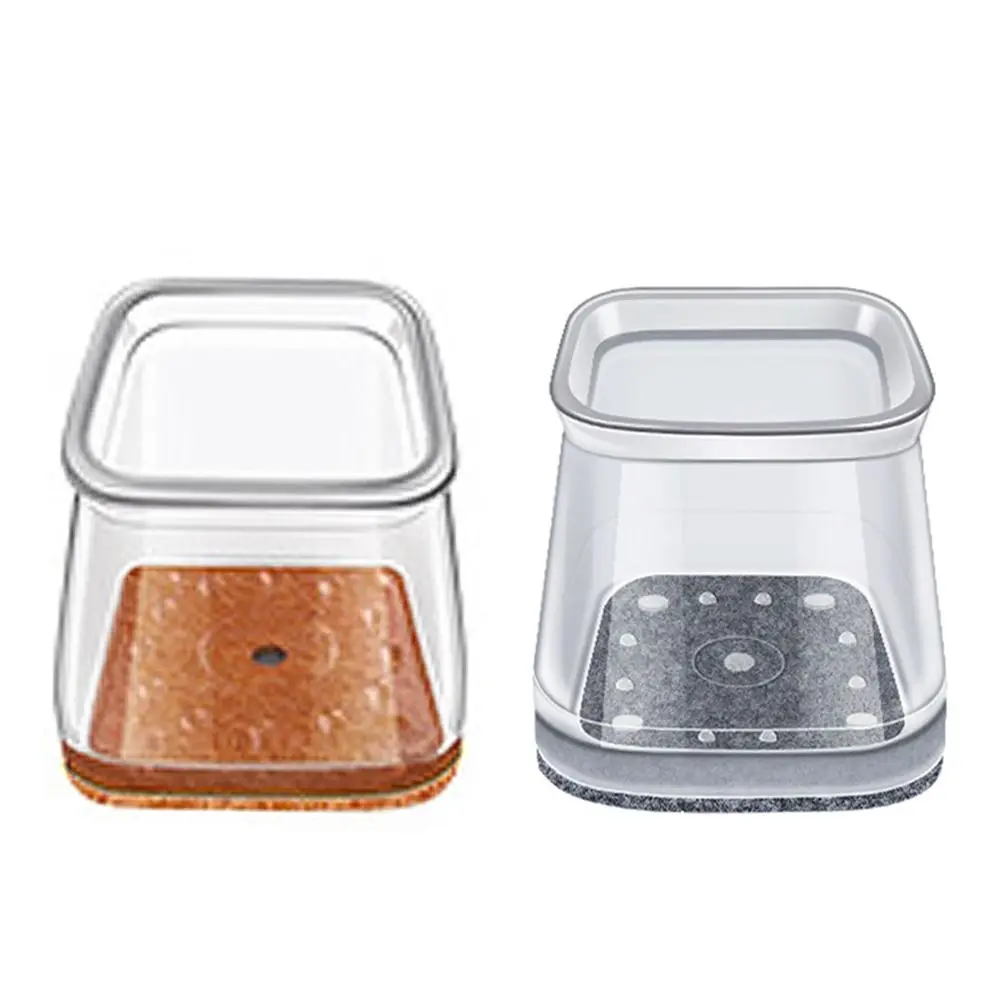 Nuove coperture in feltro per gambe di sedie in silicone Quadrate riducono il rumore Copri piedi per tavoli Copri gambe per mobili ispessito antiscivolo