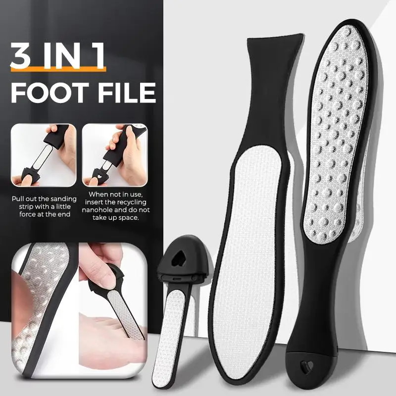1Pcs Foot File Pedicure Tool Coarse Fine Grinding Surfaces Remove Dead Skin Calluses For Home Foot Care