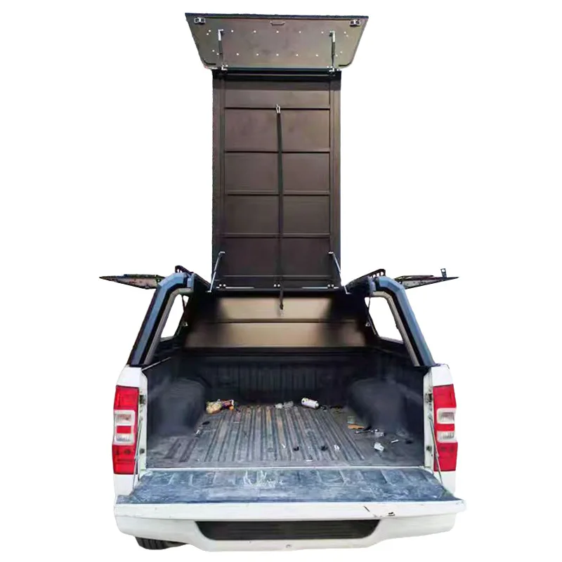 

Legendary Auto Parts Manual Roll-up Black Metal Four-Door High Cover Rear Box for Pickup Truck Top-Opening Door Anti-Theft Rear