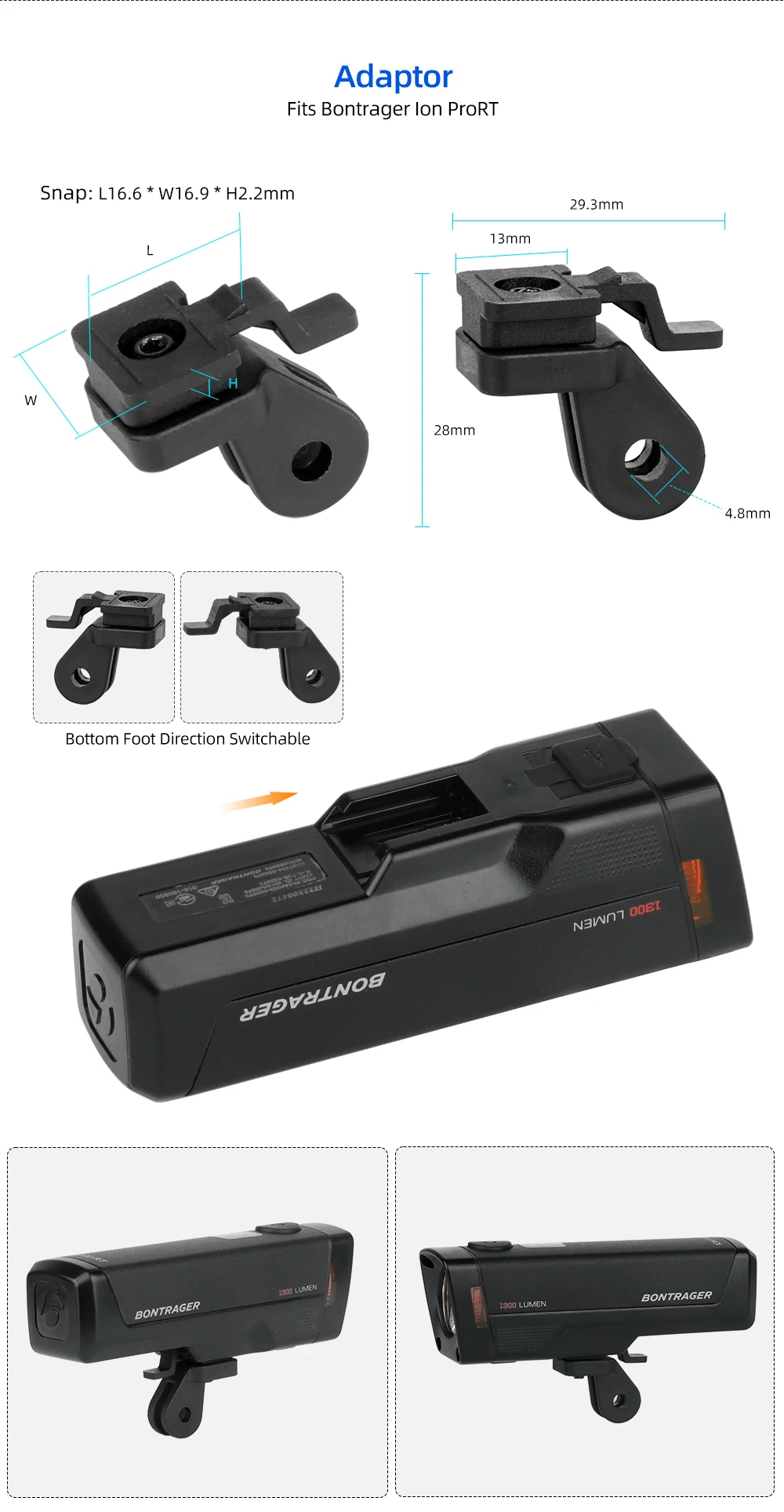 Fahrradhalterung aus Aluminiumlegierung, vorderer Lichtlampenständer, Gopro-Halterung, Basis, Computeradapter, passend für Trek Bontrager Blendr Cervelo – Detail 9