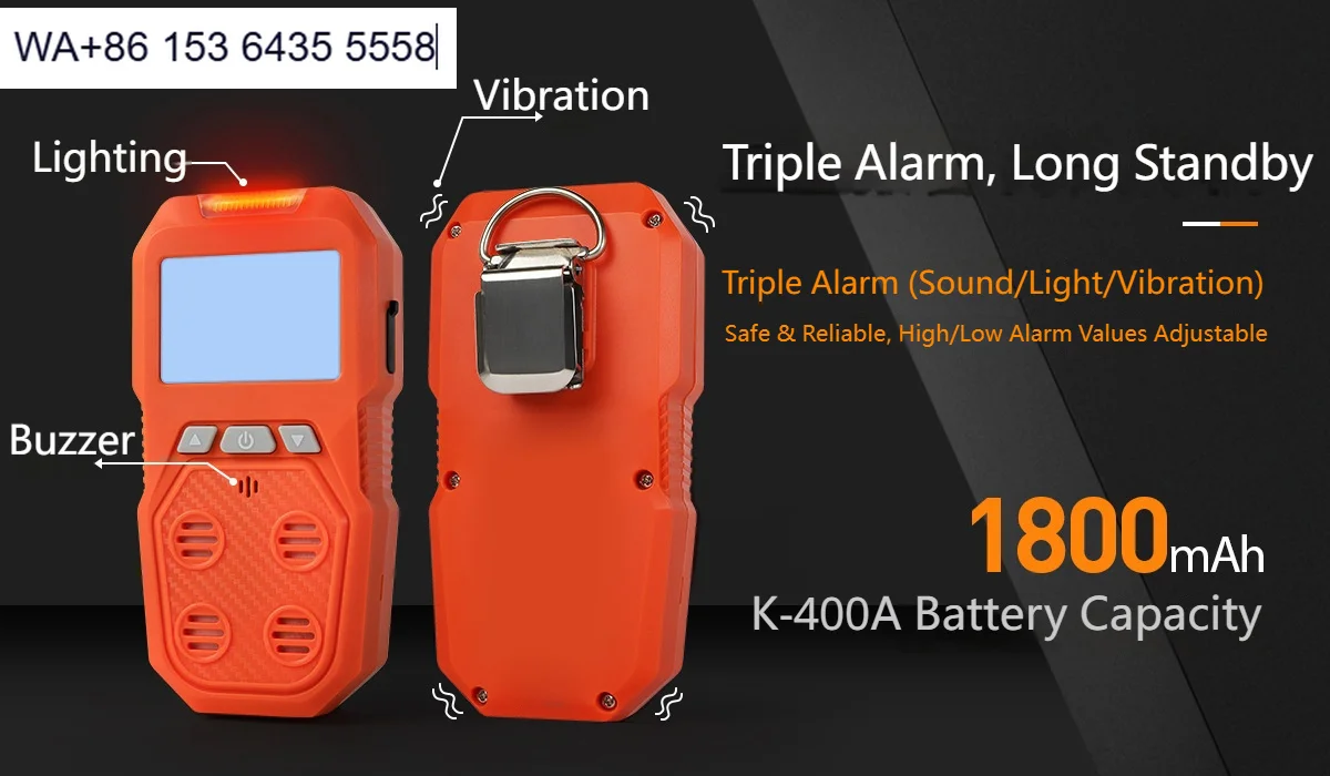 HENITUER K-400A  Composite Multi-Gas Detector Industrial Safety Gas Leak Detection  Gas Analyzer Tester Tool