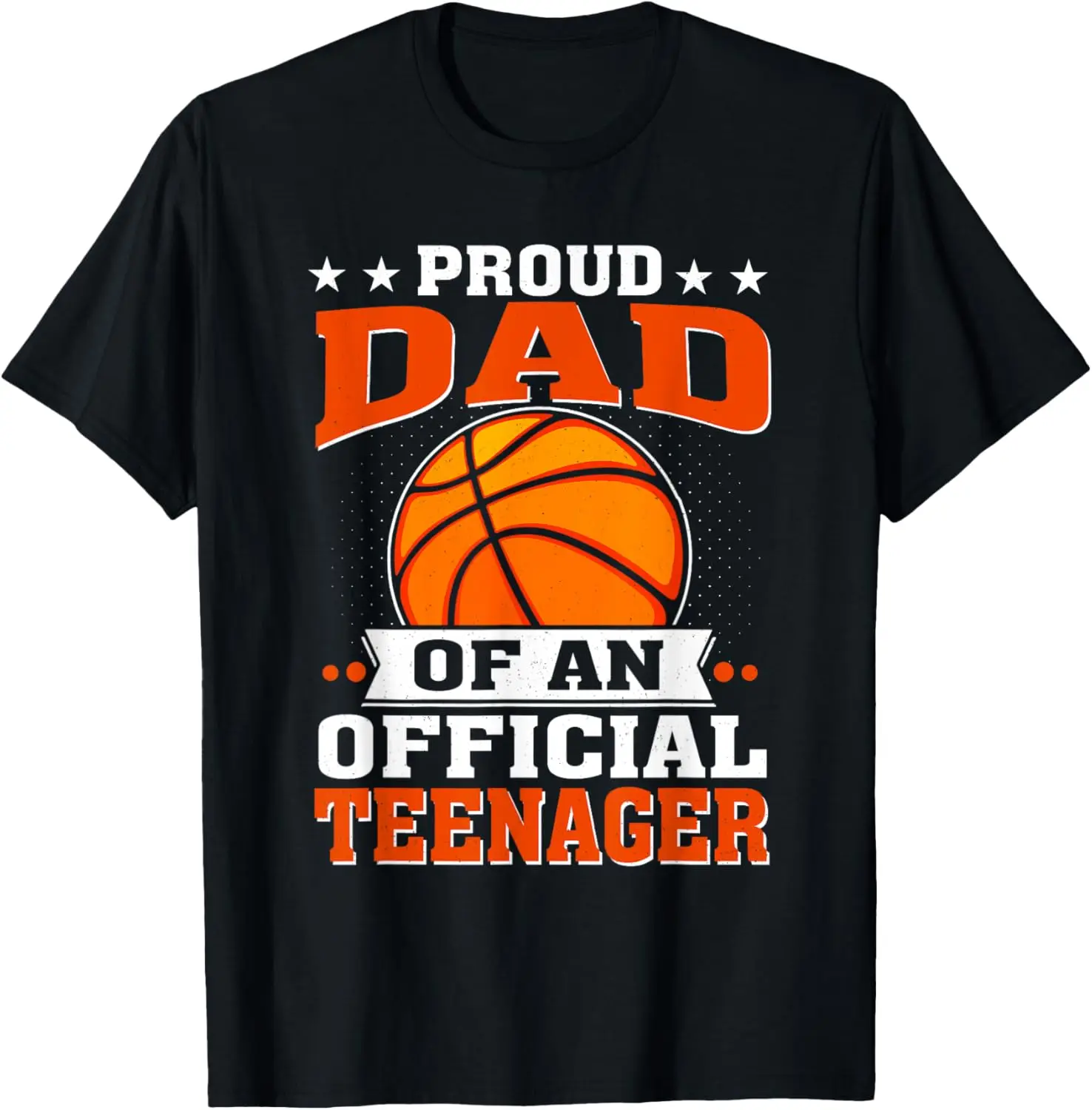 Proud Dad of an Official Teenager 13th Birthday Basketball T-Shirt