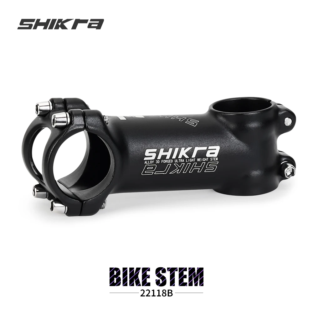 SHIKRA 2211B Ultralight Aluminum Bike Handlebar Stem 7 Degree Mtb Stem 35mm~110mm Power Mtb 31.8mm Mountain Bike Stem