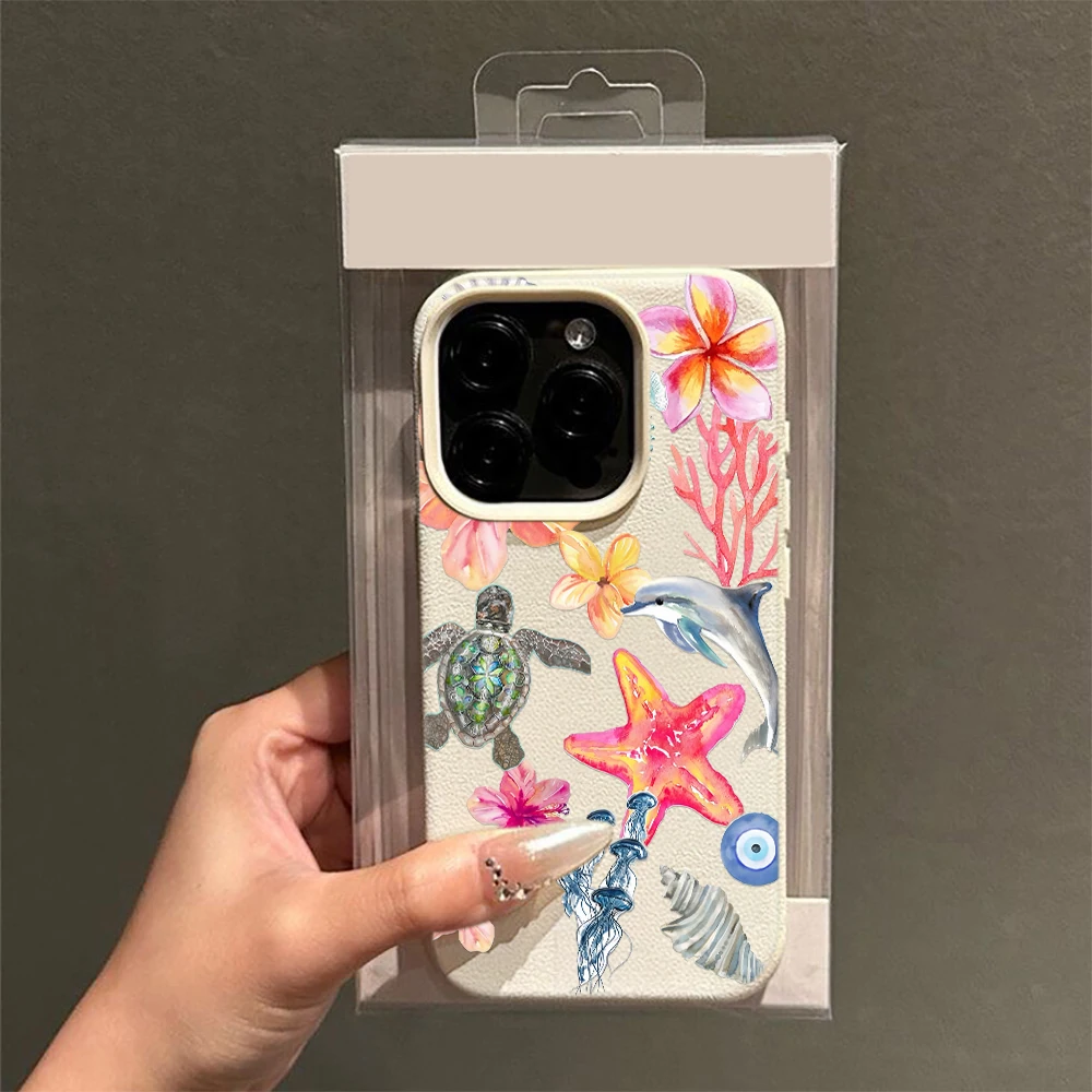 Ocean Starfish Colorful Sea Phone Case Hot Popular Lightweight Button Cover for iPhone 14 12 Max 15 13 Pro 16 11 17 Air Plus