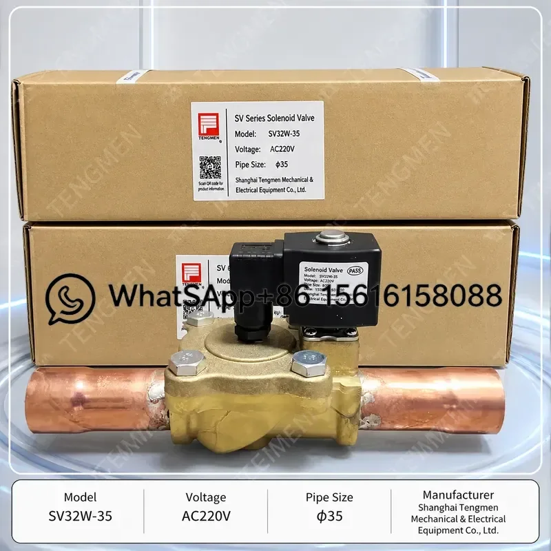 Original FENSHEN Refrigeration Solenoid Valve SV32W 35mm 42mm 54mm Cold Storage Air Conditioning Valve HVAC Parts