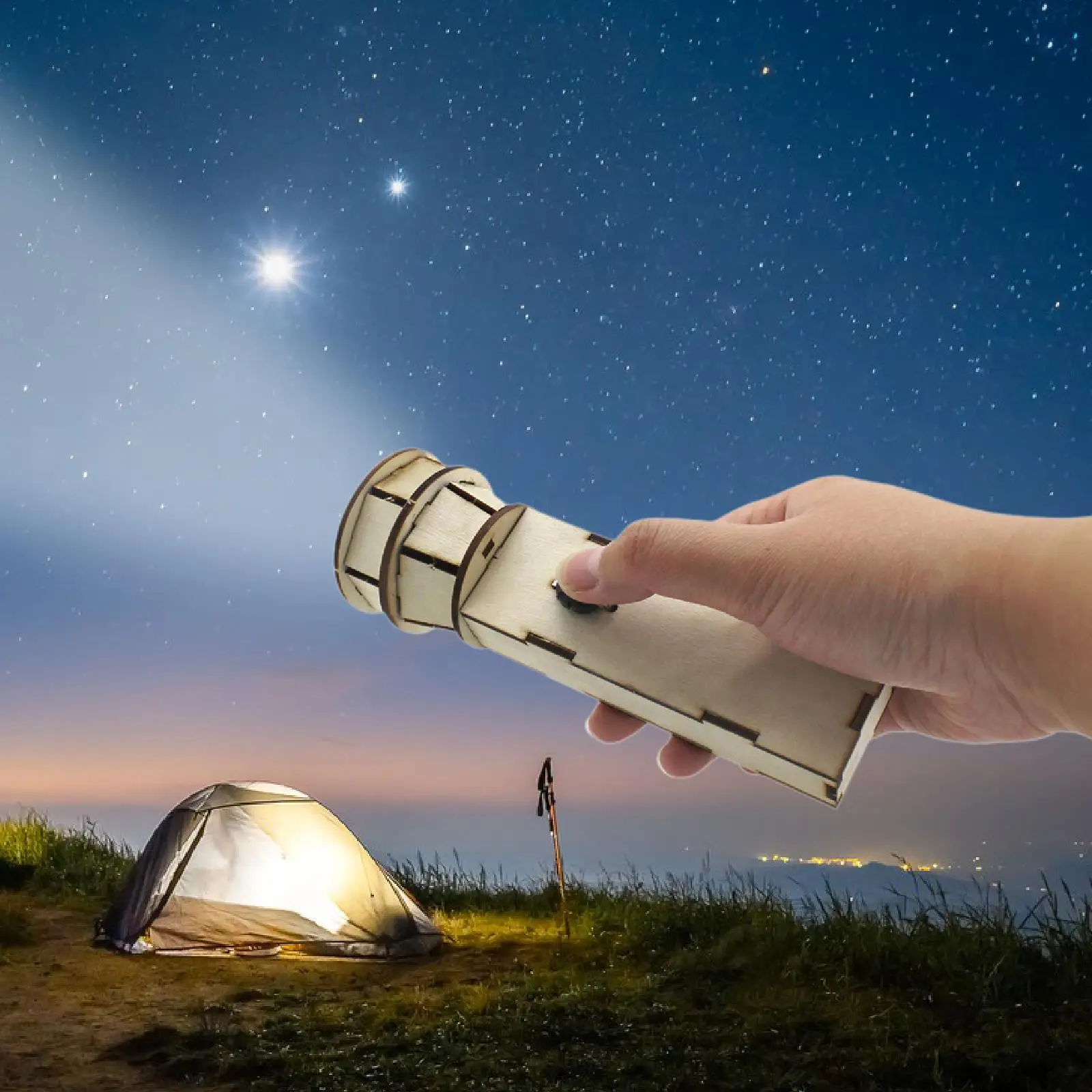 

Science Experiment Kit Flashlight DIY Wooden Flashlight Model for Girls Kids