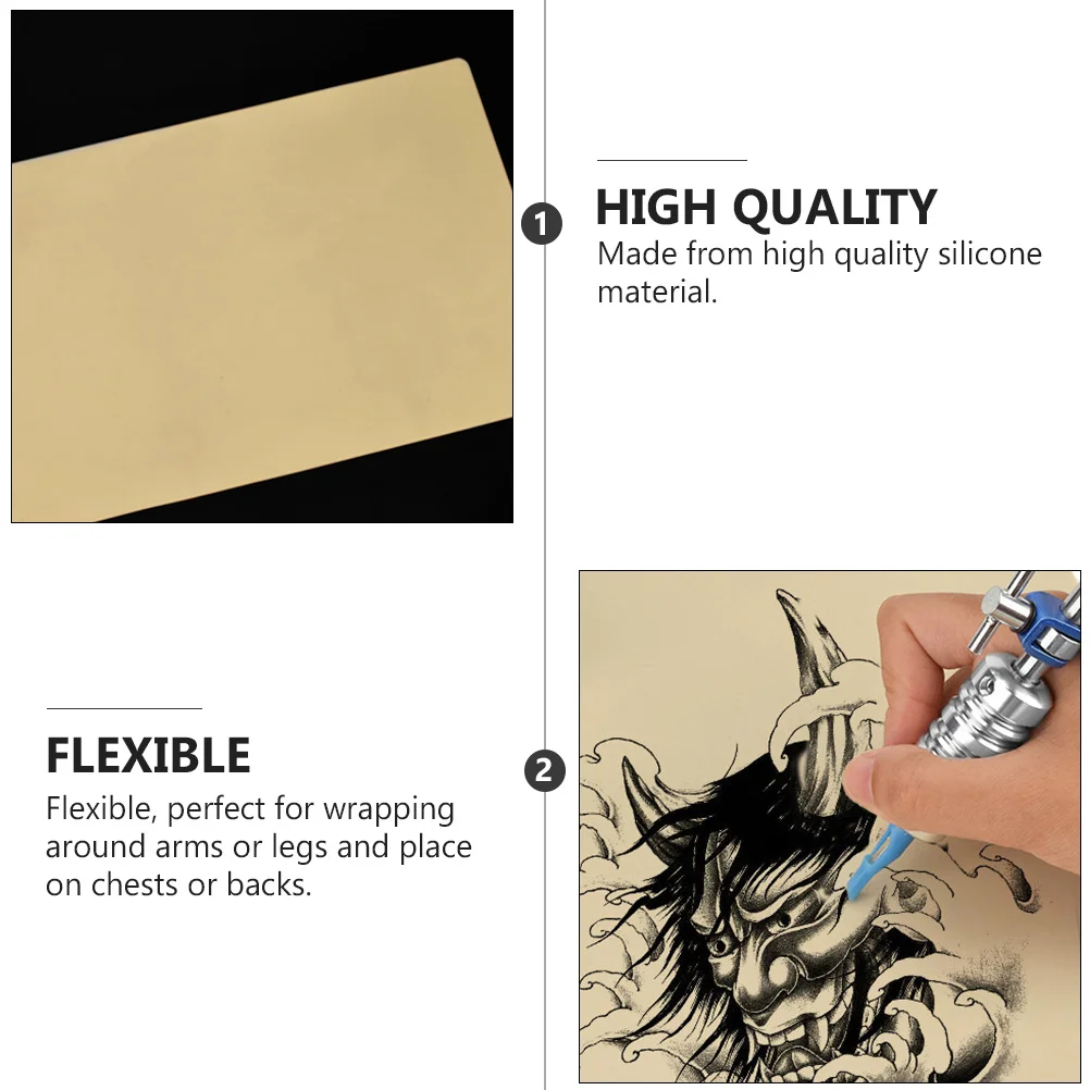 

10Pcs Tattoos Practice Skin Sheets Double Side Thick Flexible Blank Silicone Sheets for Tattooing Beginners Practice Tools