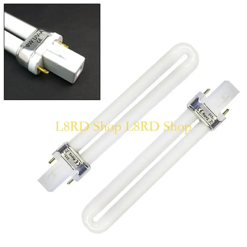 L8RD 9W Dryer UV Lamp Tube Light Bulbs Gel Nails Art Gel Dryer Replacement Curing Tools