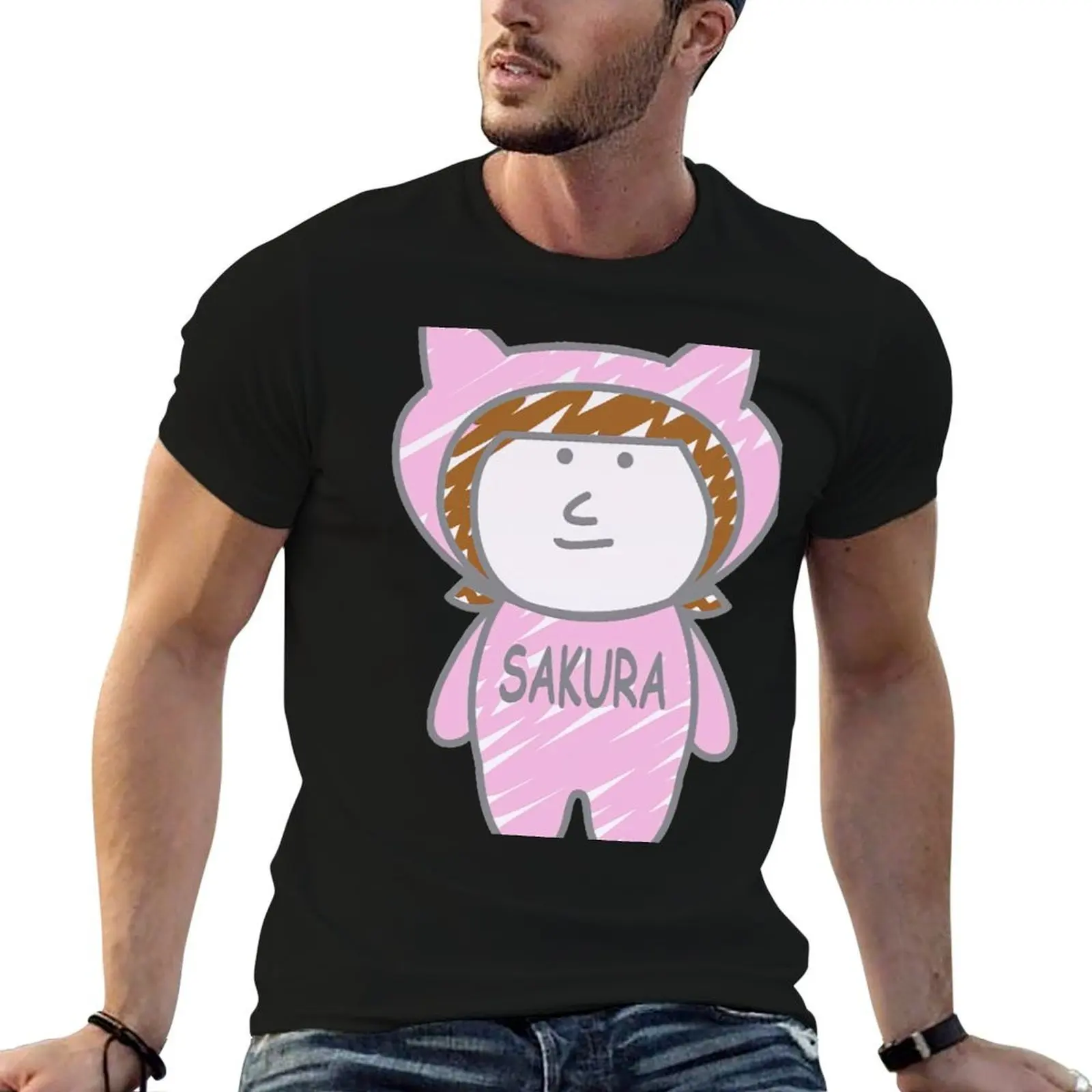 

IZONE Miyawaki Sakura Goods Character Miyawaki T-Shirt mens graphic t shirts man t shirt summer T-Shirt