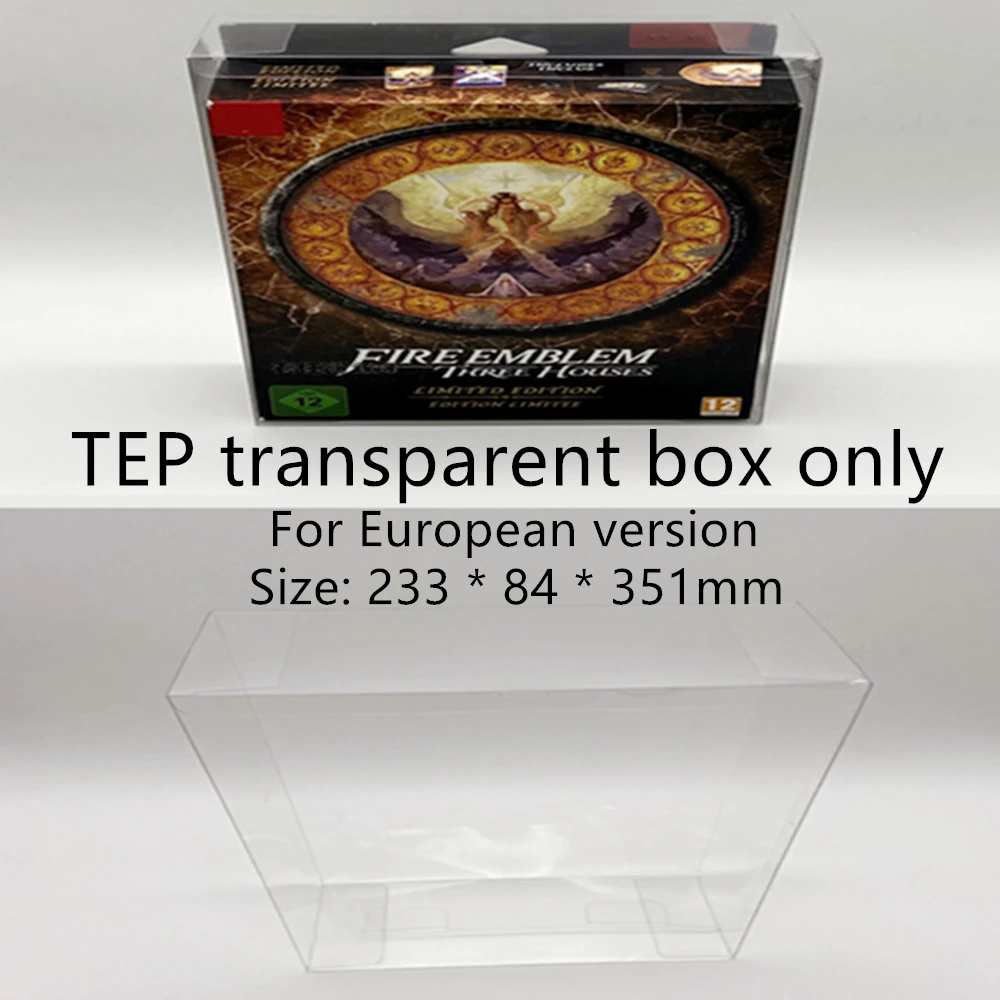 Collection Display Box For Fire Emblem: Three Houses/Nintendo Switch Game Storage Transparent Boxes TEP Shell Clear Collect Case