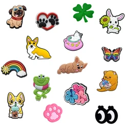 1Pcs Cute Animal Shoe Charms for Crocs Accessories Charms Clog Bracelet Wristband Decoration Party Favor X-mas Gifts
