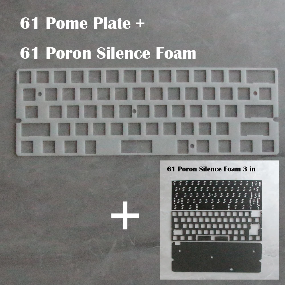 GH60 Mechanical Keyboard 61 ANSI Layout POM Plate 3 in 1 Silence Foam Full Inner Kit optional