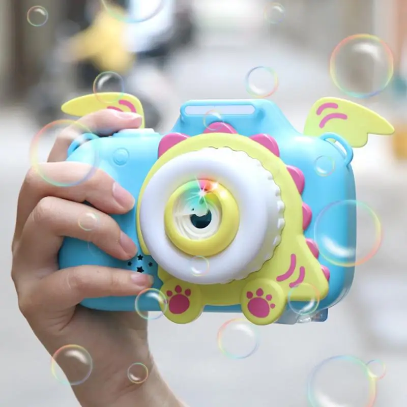 1pcs Children Camera Bubble Machine Toy Electric Music Toy Outdoor Sports Bubbler Maker For Kids Birthday Gift Soap Blow Bubbles