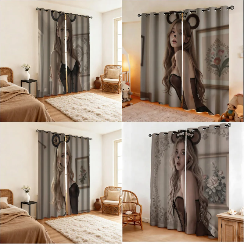 Rideaux à imprimé floral « Euphoria » Saison 3 : excellent effet drapé, décoration occultante, adaptés aux chambres et aux salons.